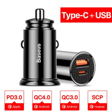 Load image into Gallery viewer, USB Car Charger For iPhone Xiaomi Huawei